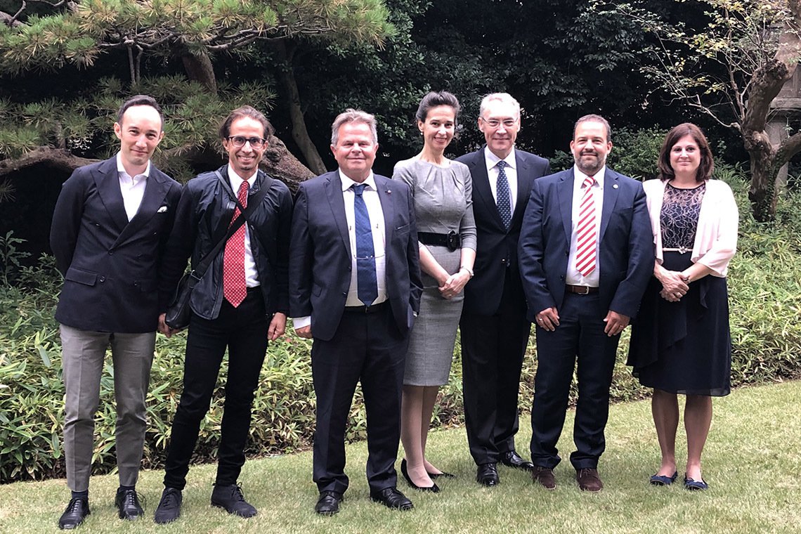 Rencontre avec l’ambassadeur Suisse au Japon, M. Jean-François Paroz  et sa femme Mme Yulia Gusynina Paroz